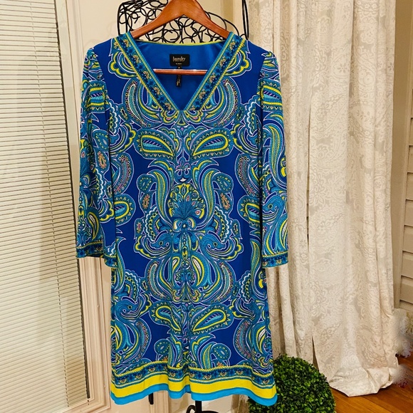 N5-Laundry by SHELLI SEGAL Paisley Dress - Picture 1 of 10